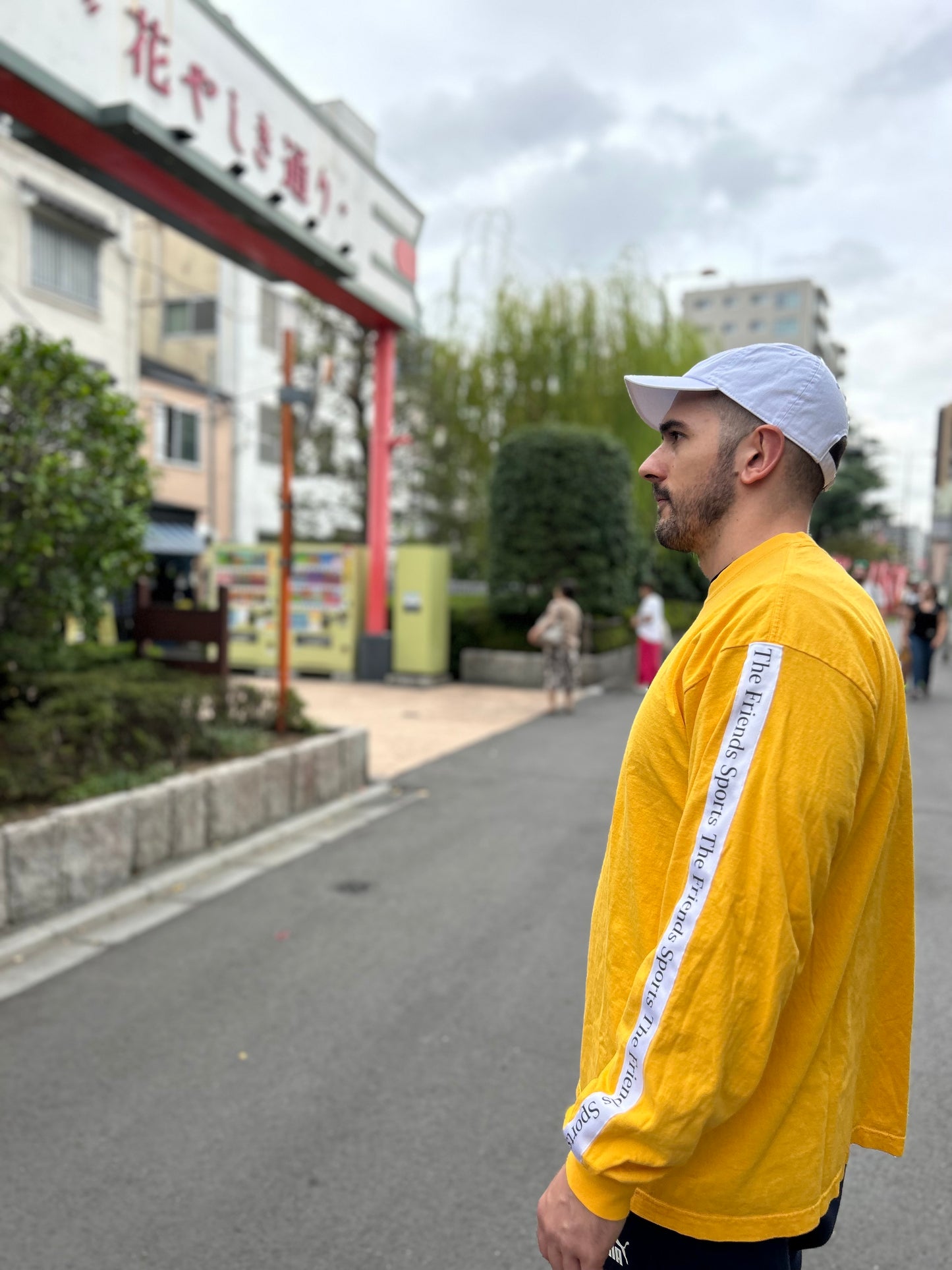 LONG SLEEVE CREW NECK T-SHIRT WHITE LINE (MEMORIAL)-Restock