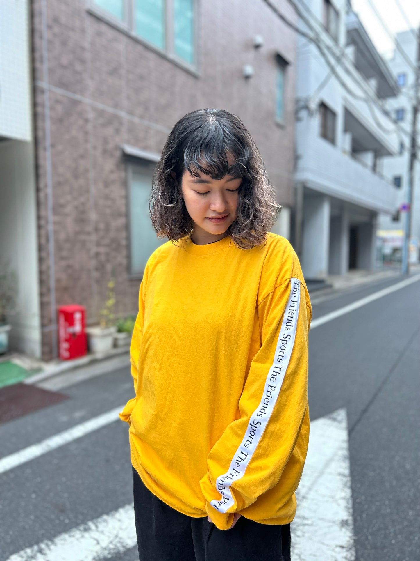 LONG SLEEVE CREW NECK T-SHIRT WHITE LINE (MEMORIAL)-Restock