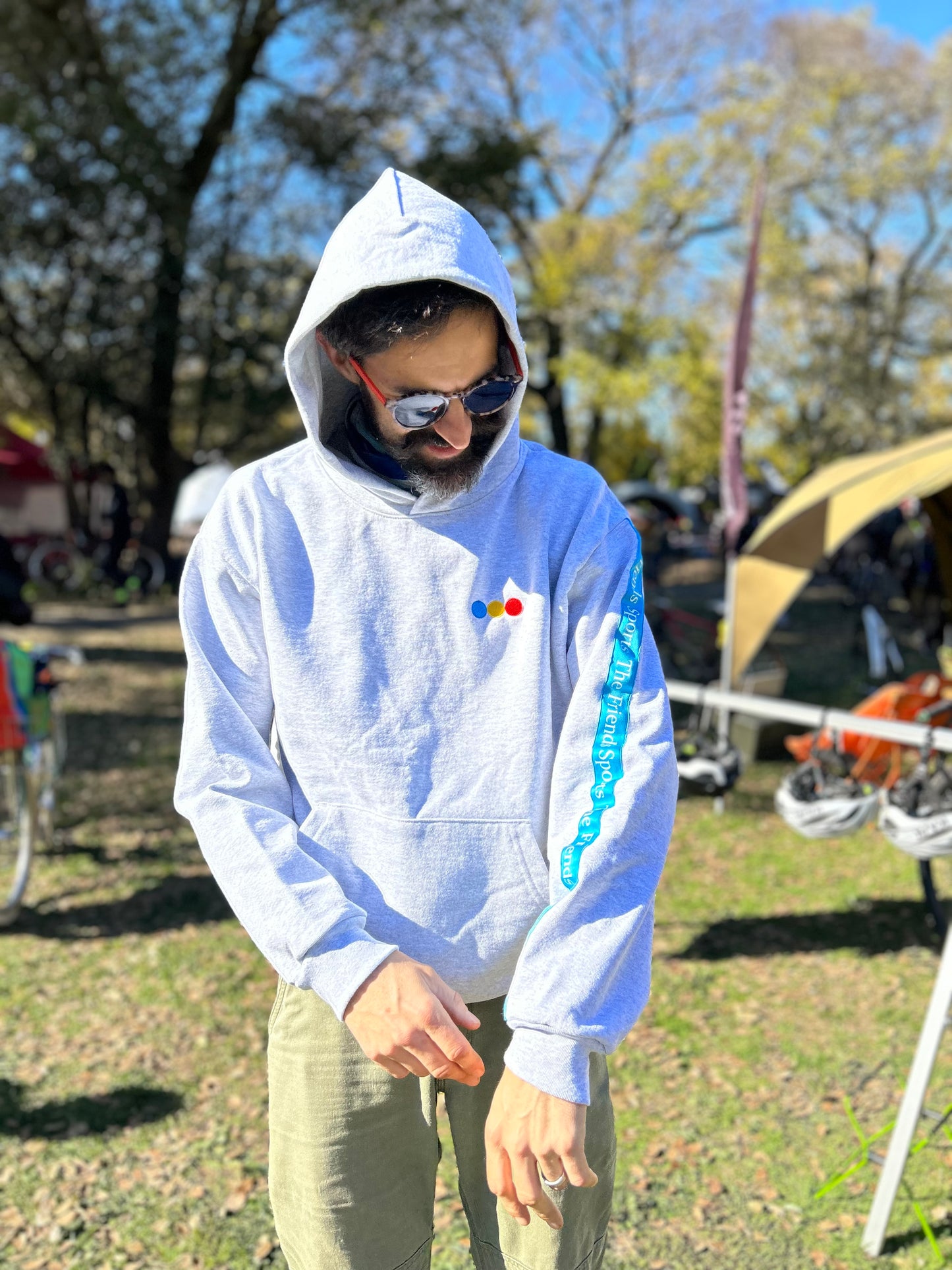 HEAVY HOODED PULLOVER SWEATSHIRT BLUE LINE (MEMORIAL)