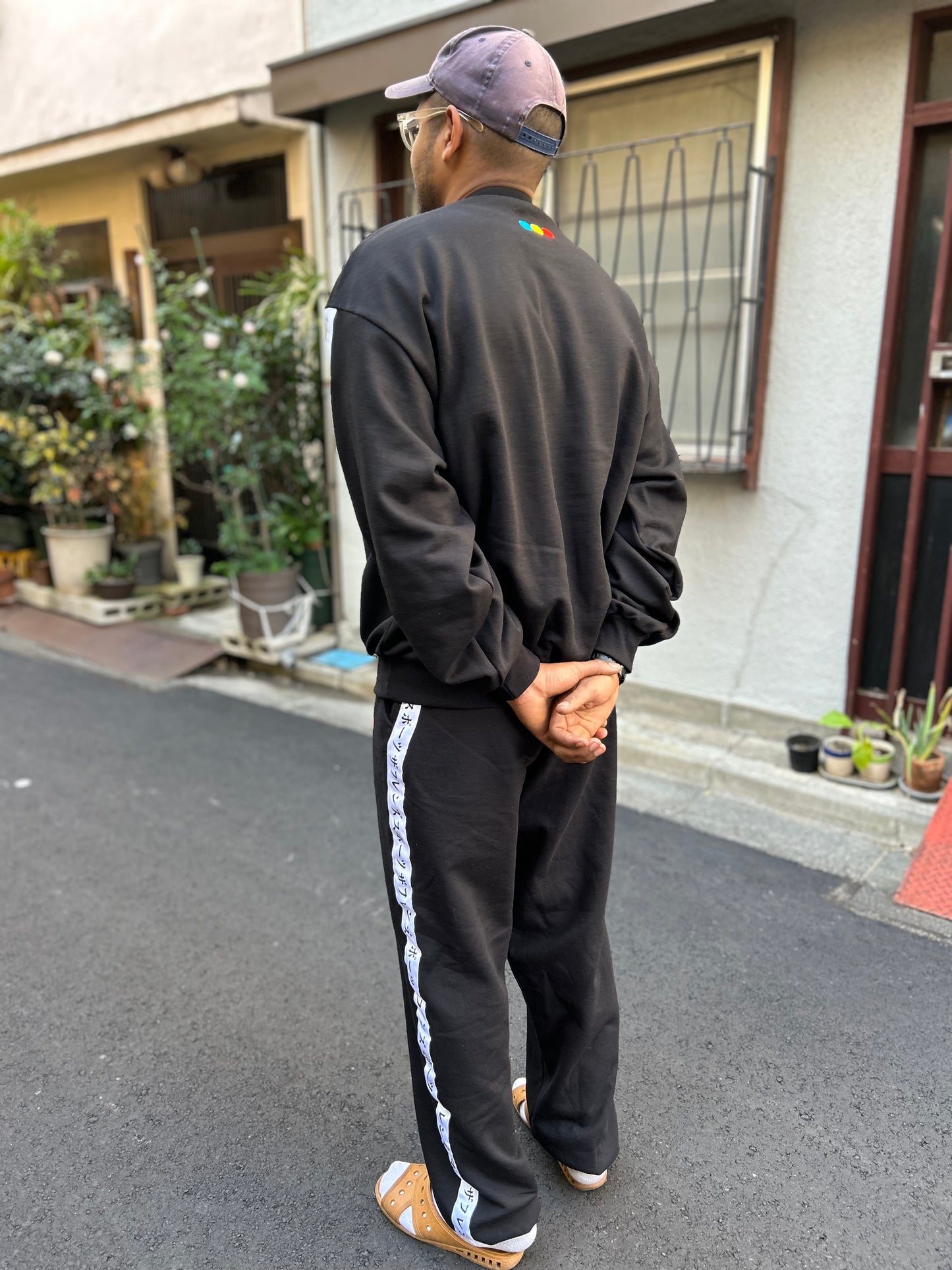 WID-WEIGHT WIDE SWEATPANTS WHITE LINE