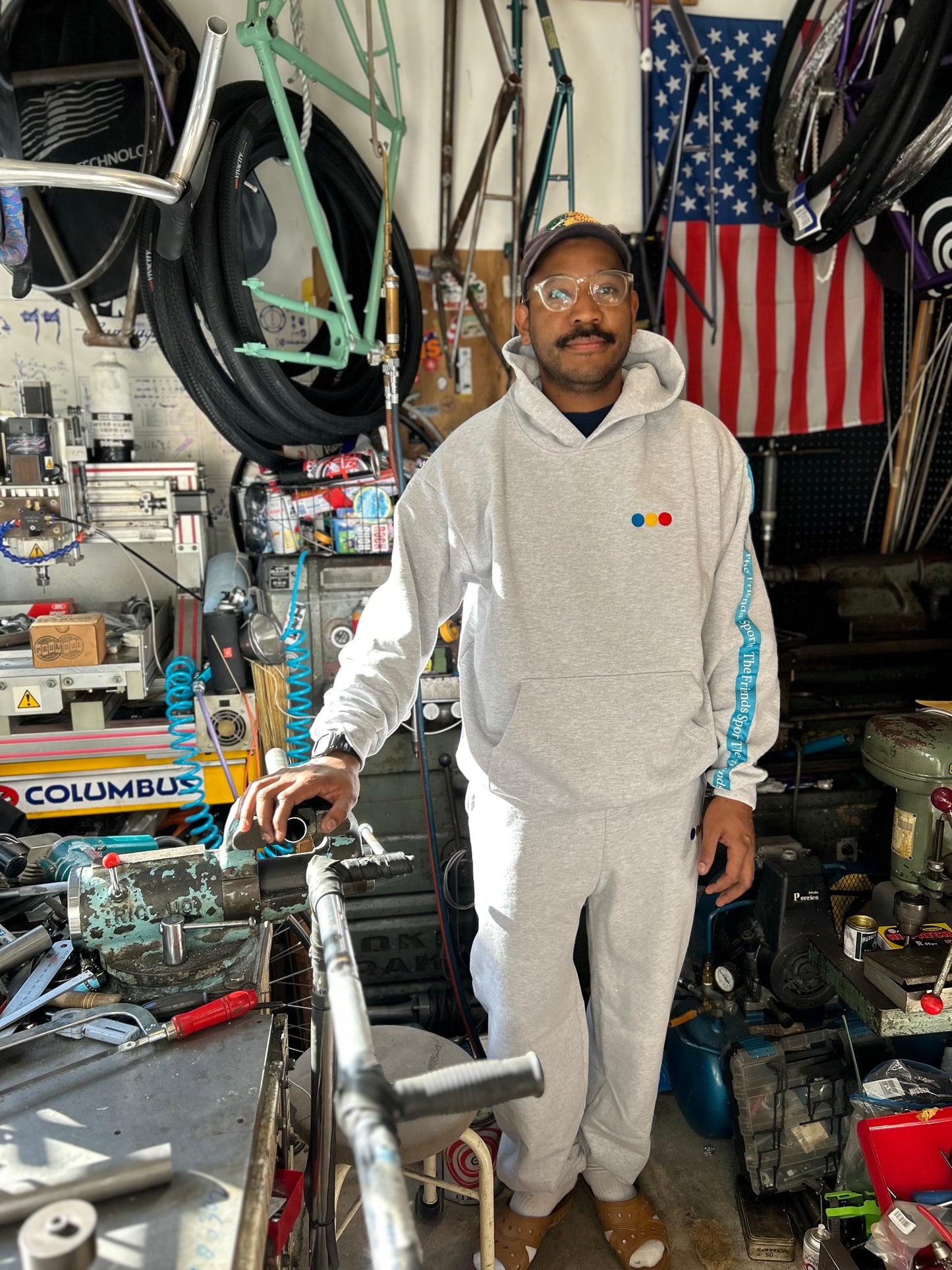 HEAVY HOODED PULLOVER SWEATSHIRT BLUE LINE (MEMORIAL)