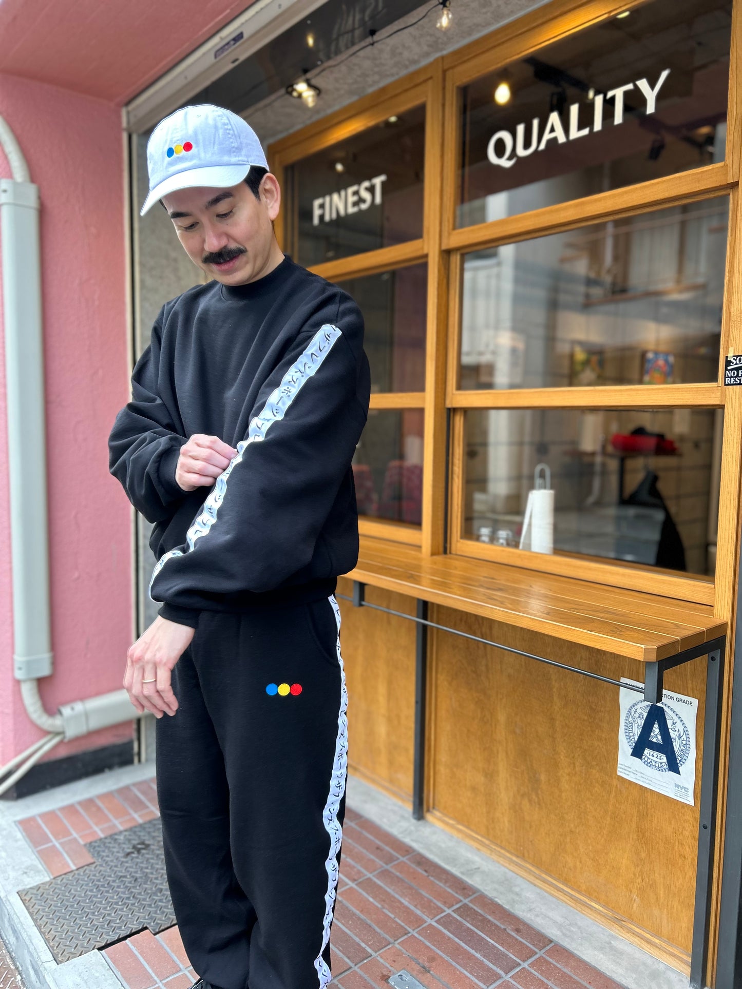 WID-WEIGHT WIDE CREWNECK SWEATSHIRT WHITE LINE