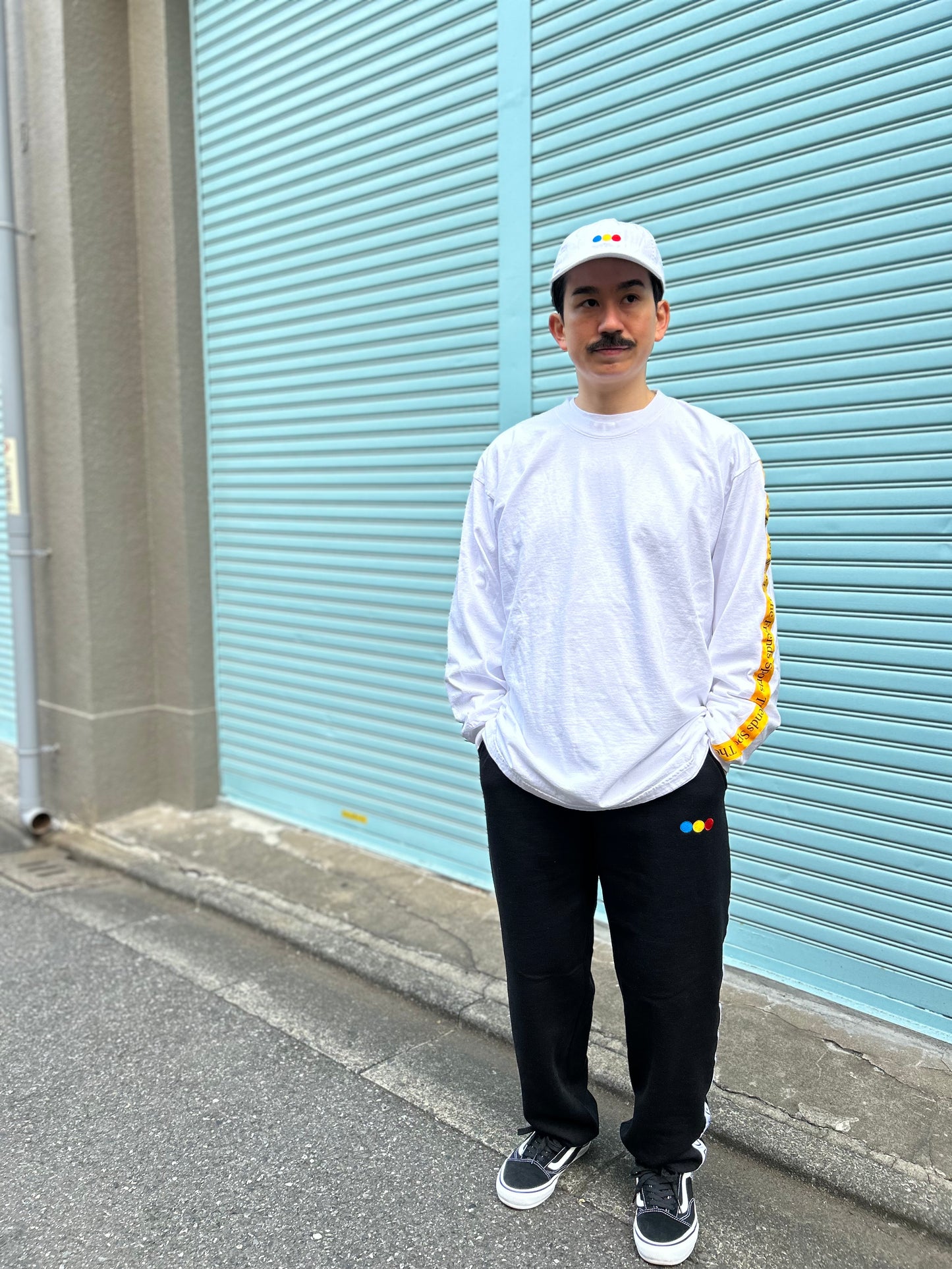 WID-WEIGHT WIDE SWEATPANTS WHITE LINE